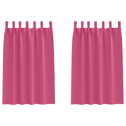 Tende Blackout con Anelli 2 pcs Rosa Vivo 175 x 140 cm | homemem39