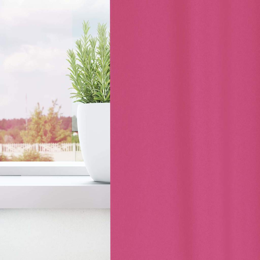 Tende Blackout con Anelli 2 pcs Rosa Vivo 245 x 140 cm | homemem39
