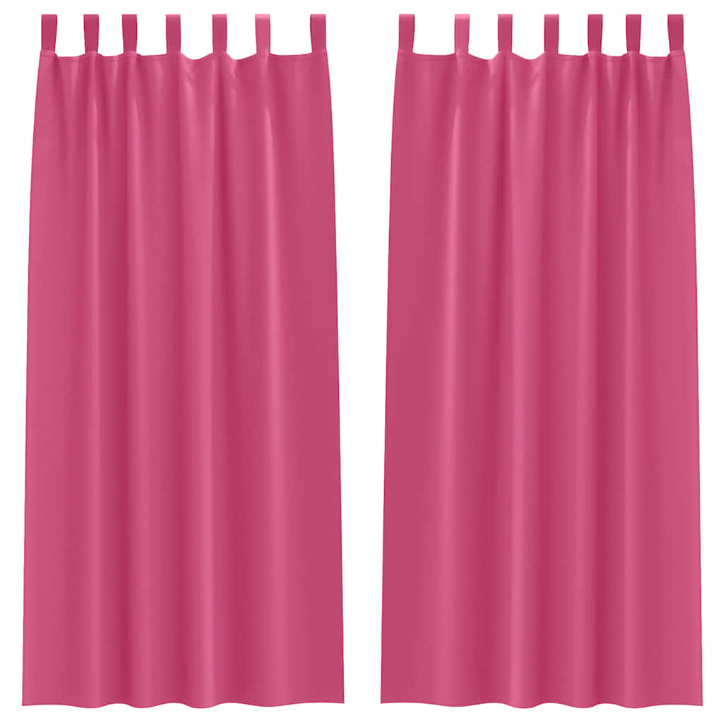 Tende Blackout con Anelli 2 pcs Rosa Vivo 260 x 140 cm | homemem39