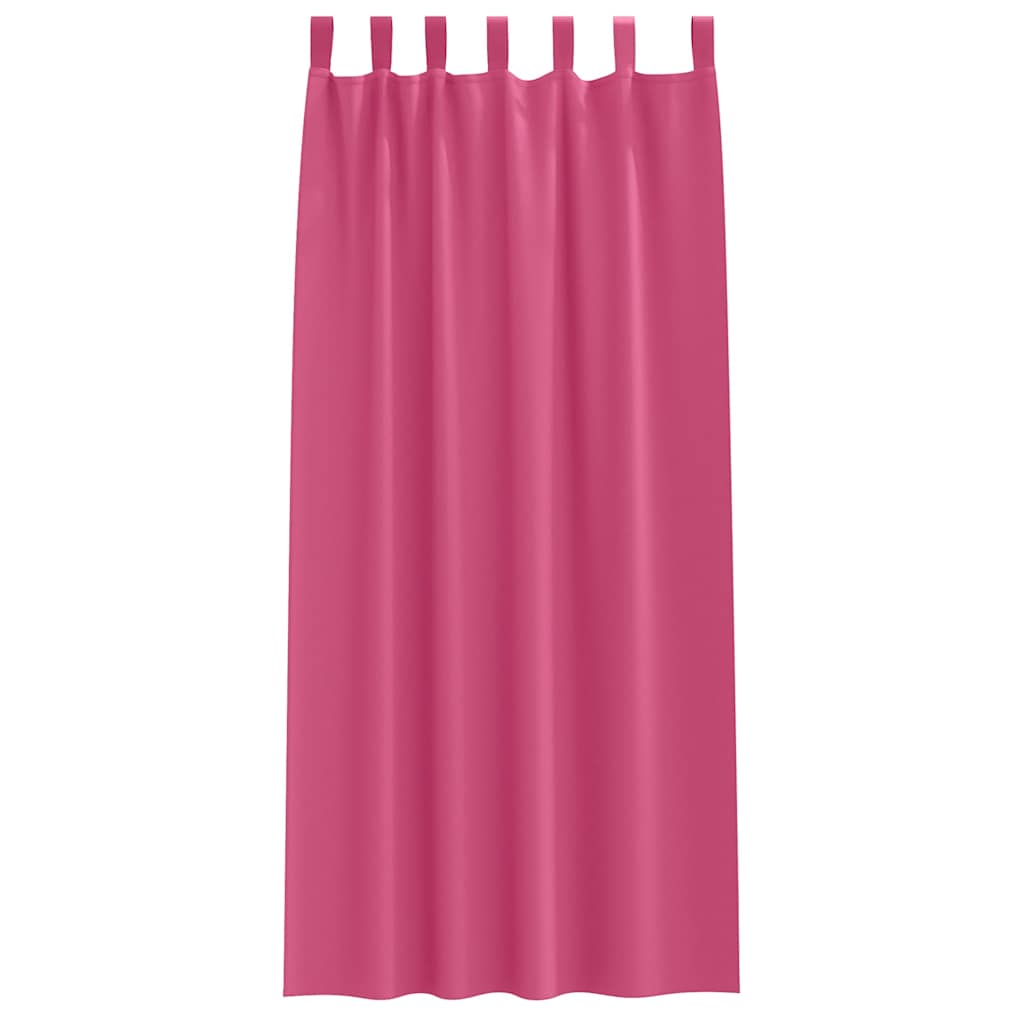 Tende Blackout con Anelli 2 pcs Rosa Vivo 260 x 140 cm | homemem39