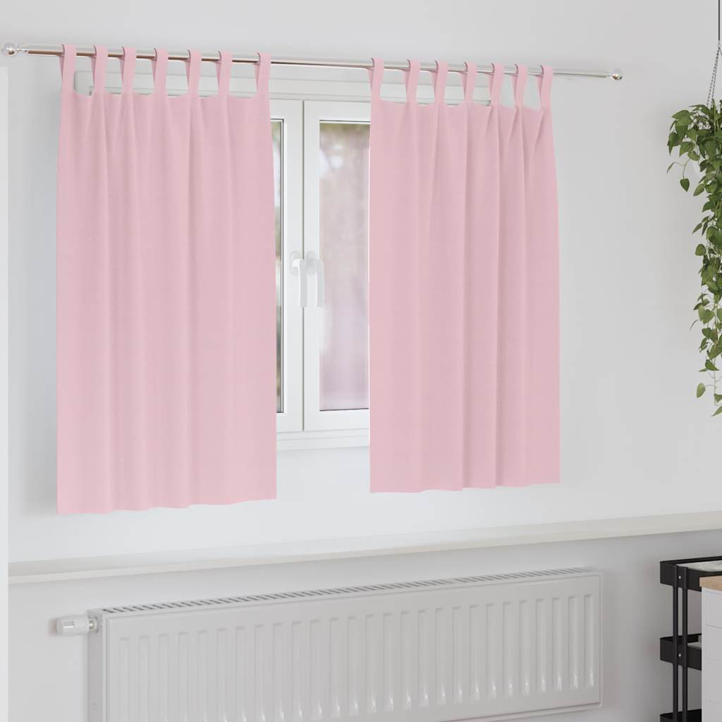 Tende Blackout con Anelli 2 pcs Rosa baby 140 x 140 cm | homemem39