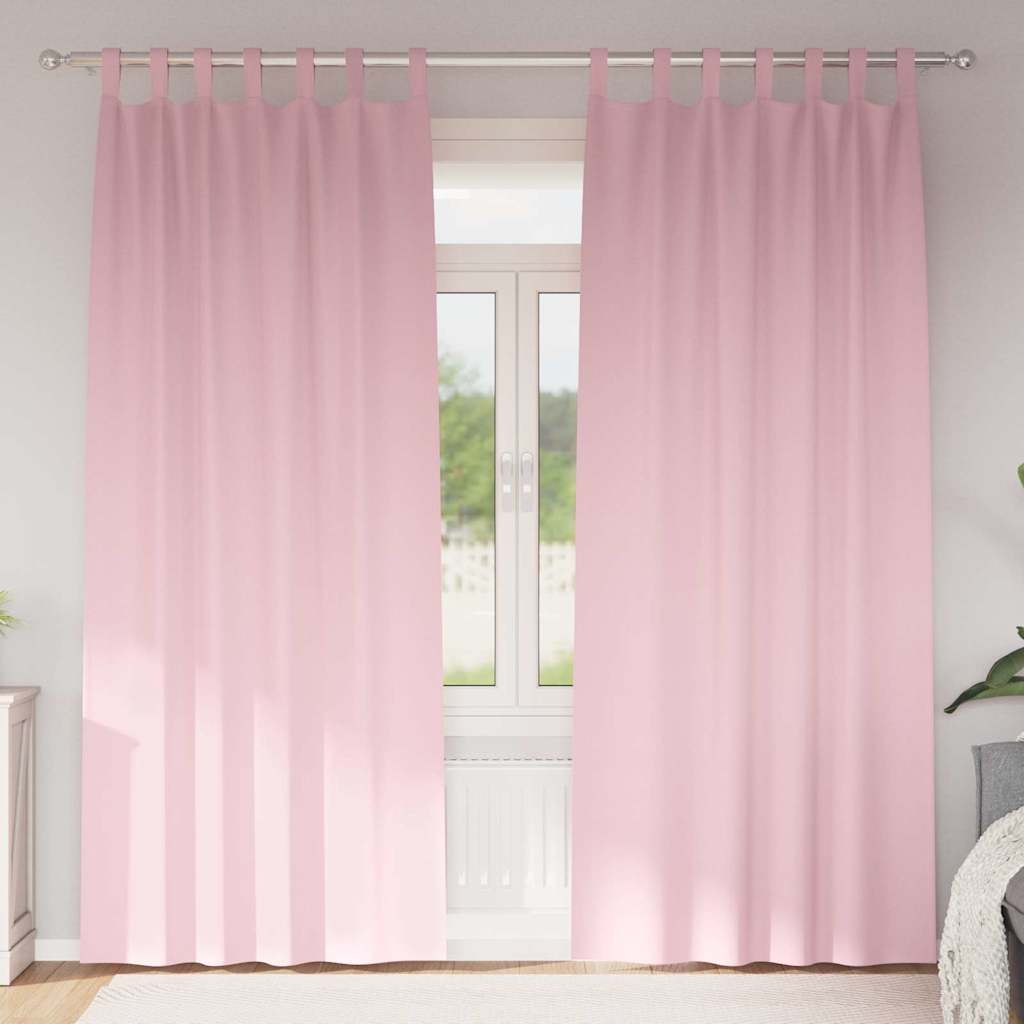 Tende Blackout con Anelli 2 pcs Rosa baby 225 x 140 cm