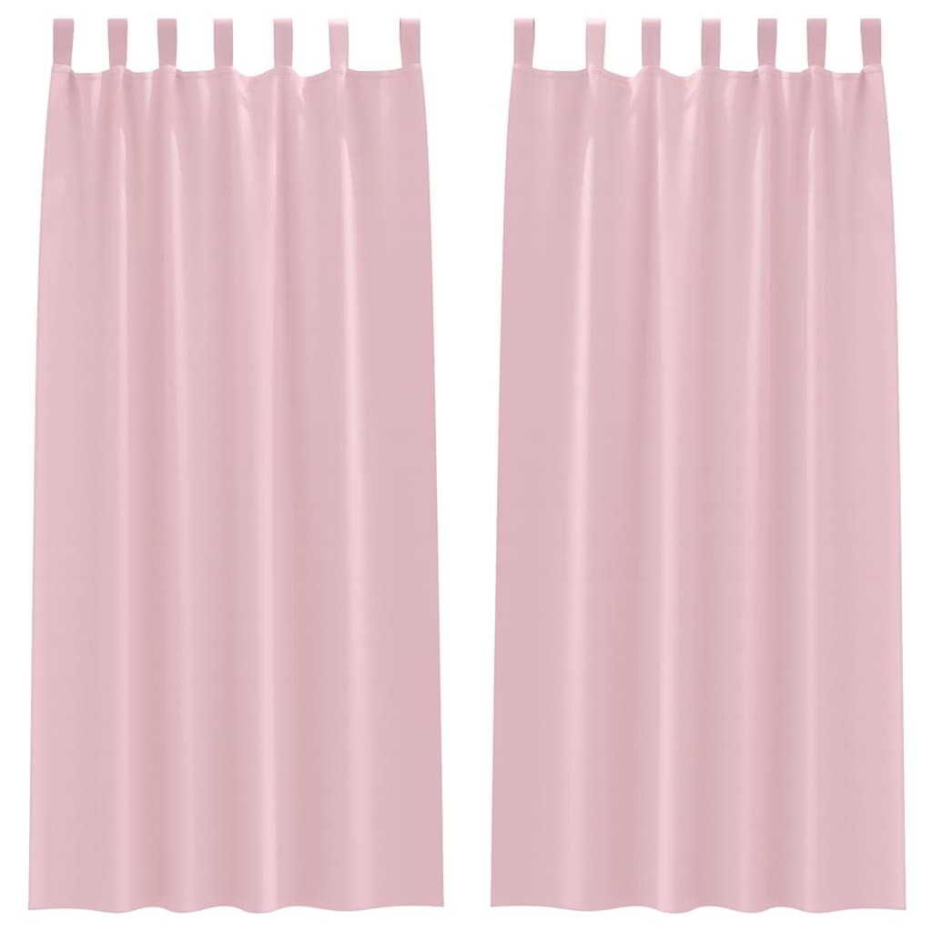 Tende Blackout con Anelli 2 pcs Rosa baby 225 x 140 cm