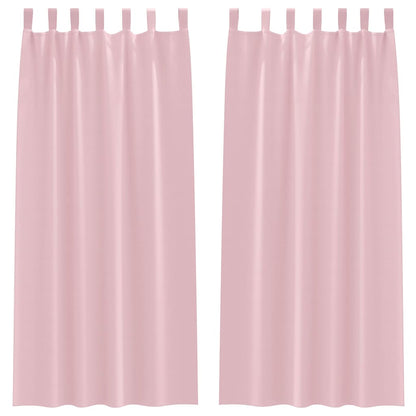 Tende Blackout con Anelli 2 pcs Rosa baby 225 x 140 cm