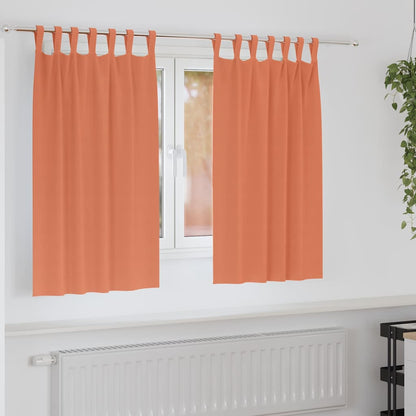 Tende Blackout con Anelli 2 pcs Terracotta 140 x 140 cm | homemem39