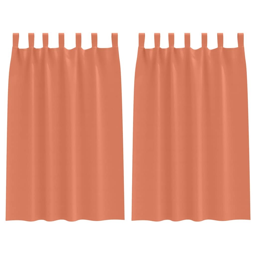 Tende Blackout con Anelli 2 pcs Terracotta 175 x 140 cm | homemem39