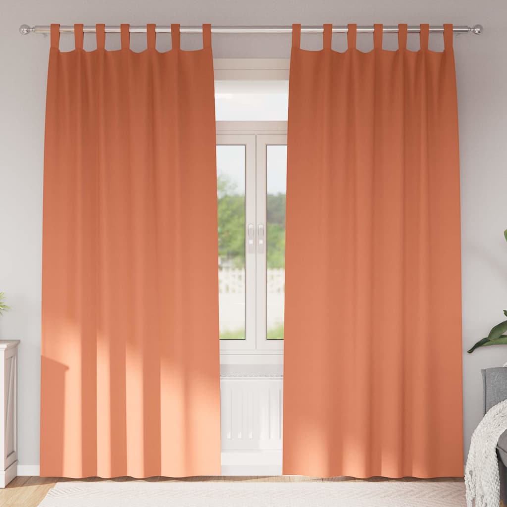 Tende Blackout con Anelli 2 pcs Terracotta 245 x 140 cm