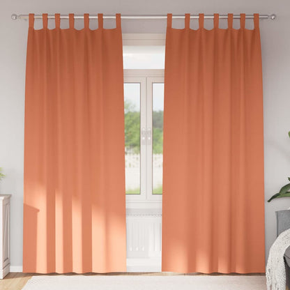 Tende Blackout con Anelli 2 pcs Terracotta 245 x 140 cm