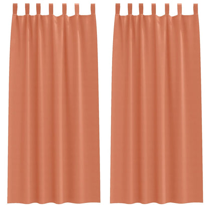 Tende Blackout con Anelli 2 pcs Terracotta 245 x 140 cm