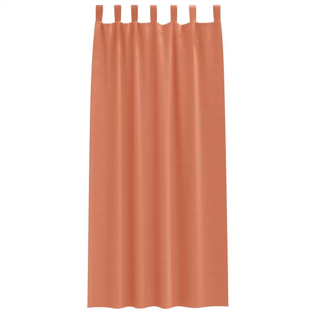 Tende Blackout con Anelli 2 pcs Terracotta 245 x 140 cm