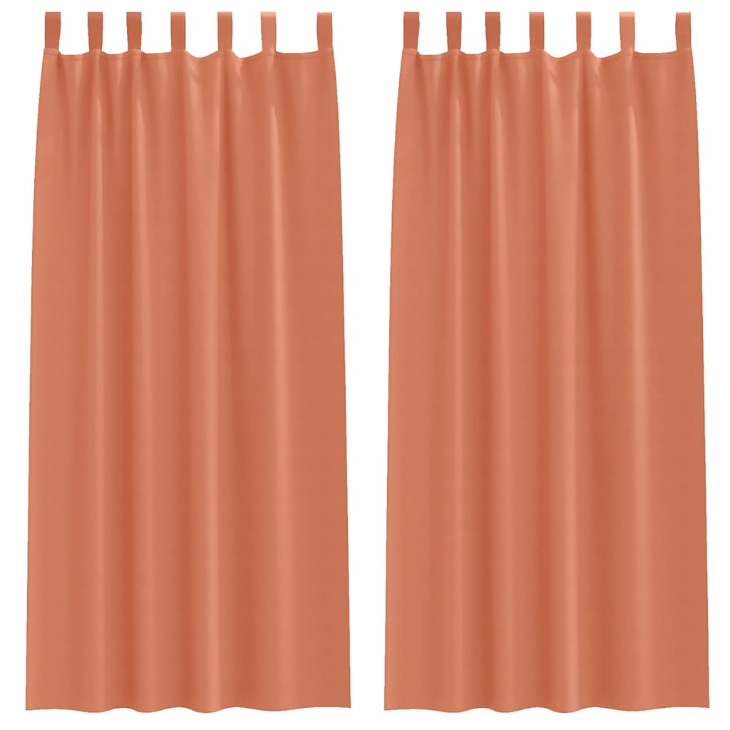 Tende Blackout con Anelli 2 pcs Terracotta 260 x 140 cm | homemem39