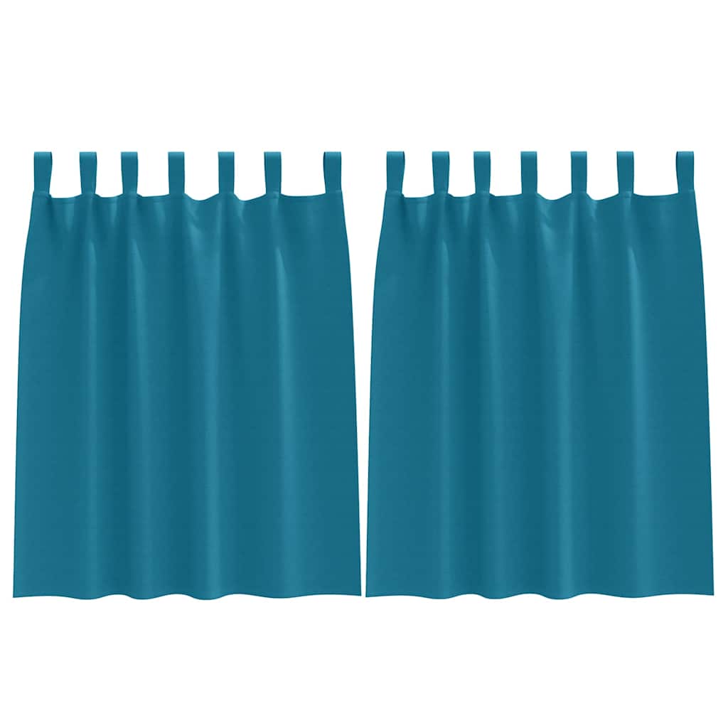 Tende Blackout con Anelli 2 pcs Turchese 140 x 140 cm | homemem39