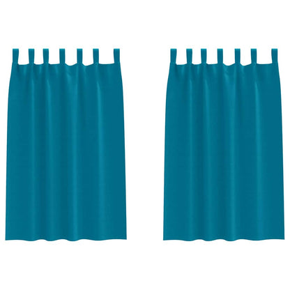 Tende Blackout con Anelli 2 pcs Turchese 175 x 140 cm | homemem39