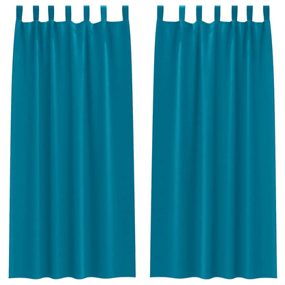 Tende Blackout con Anelli 2 pcs Turchese 225 x 140 cm | homemem39