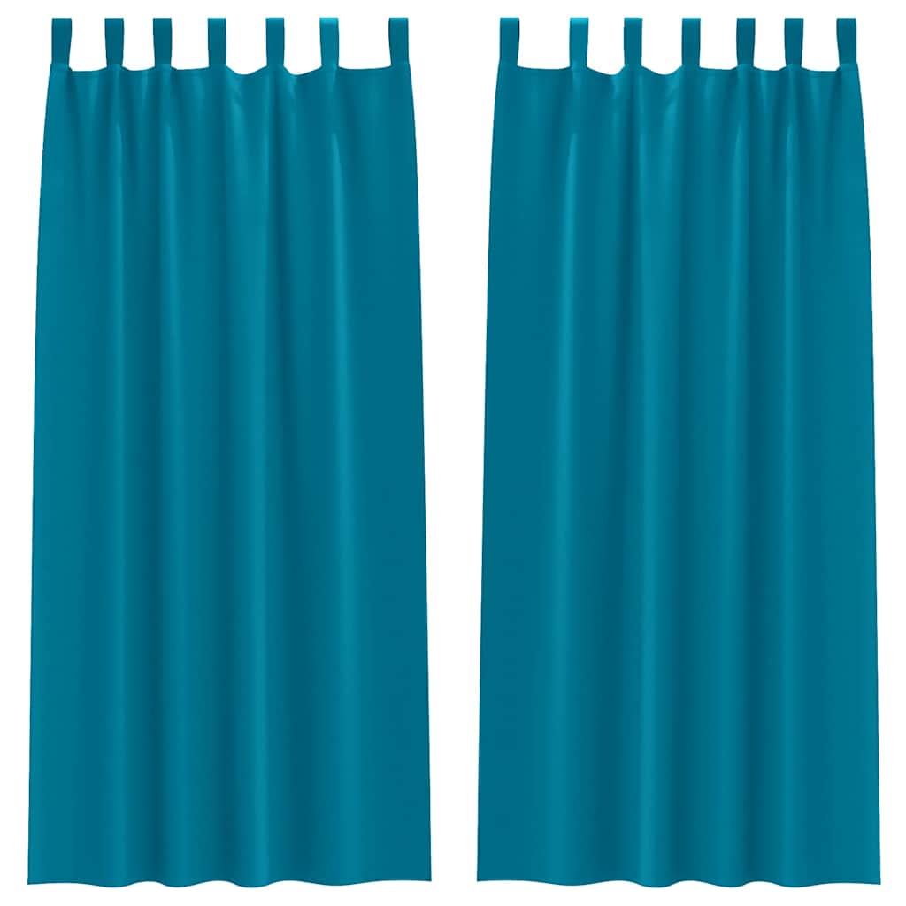 Tende Blackout con Anelli 2 pcs Turchese 260 x 140 cm | homemem39