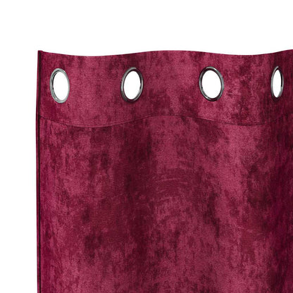 Tende in Velluto 2 pcs Rosso Vino 140 x 140 cm Velluto | homemem39