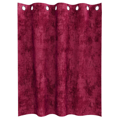 Tende in Velluto 2 pcs Rosso Vino 140 x 140 cm Velluto | homemem39