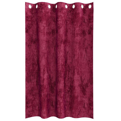 Tende in Velluto 2 pcs Rosso Vino 175 x 140 cm Velluto | homemem39