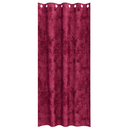 Tende in Velluto 2 pcs Rosso vino 225 x 140 cm Velluto | homemem39