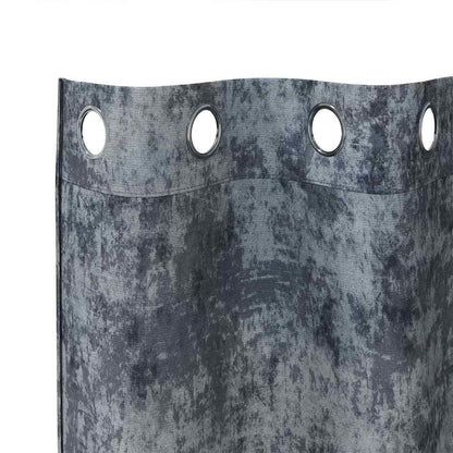 Tende in Velluto 2 pcs Grigio Argento 140 x 140 cm Velluto | homemem39