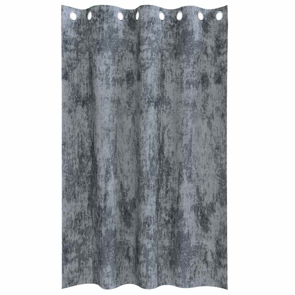 Tende in Velluto 2 pcs Grigio Argento 175 x 140 cm Velluto