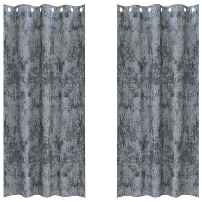 Tende in Velluto 2 pcs Grigio Argento 225 x 140 cm Velluto | homemem39