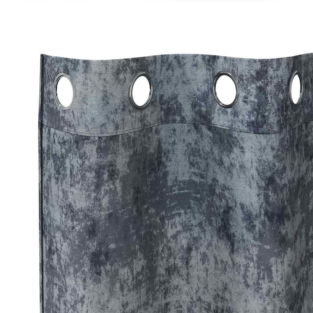 Tende in Velluto 2 pcs Grigio Argento 245 x 140 cm Velluto | homemem39