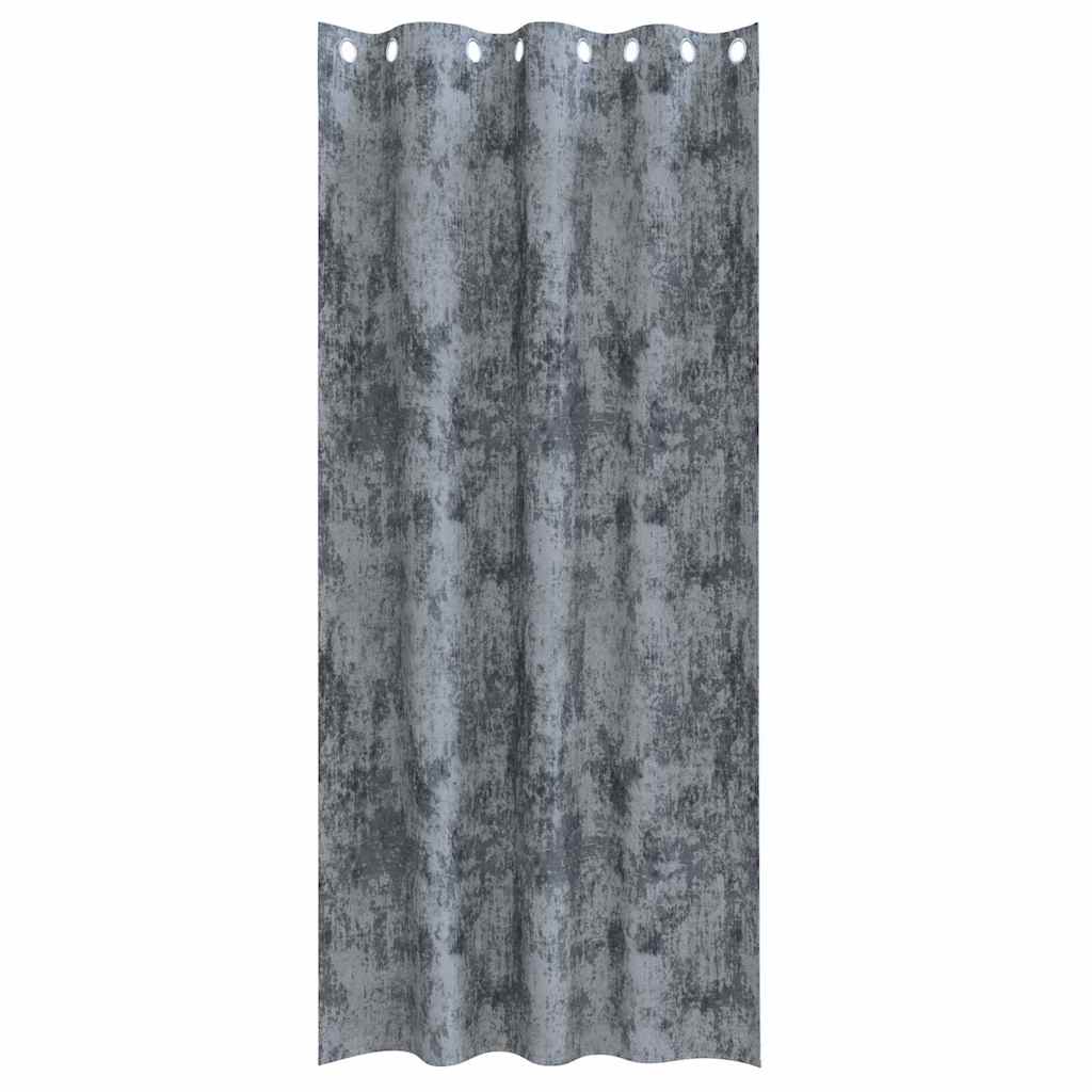Tende in Velluto 2 pcs Grigio Argento 260 x 140 cm Velluto | homemem39