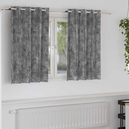 Tende in Velluto con tende 2 pcs Grigio 140 x 140 cm Velluto | homemem39