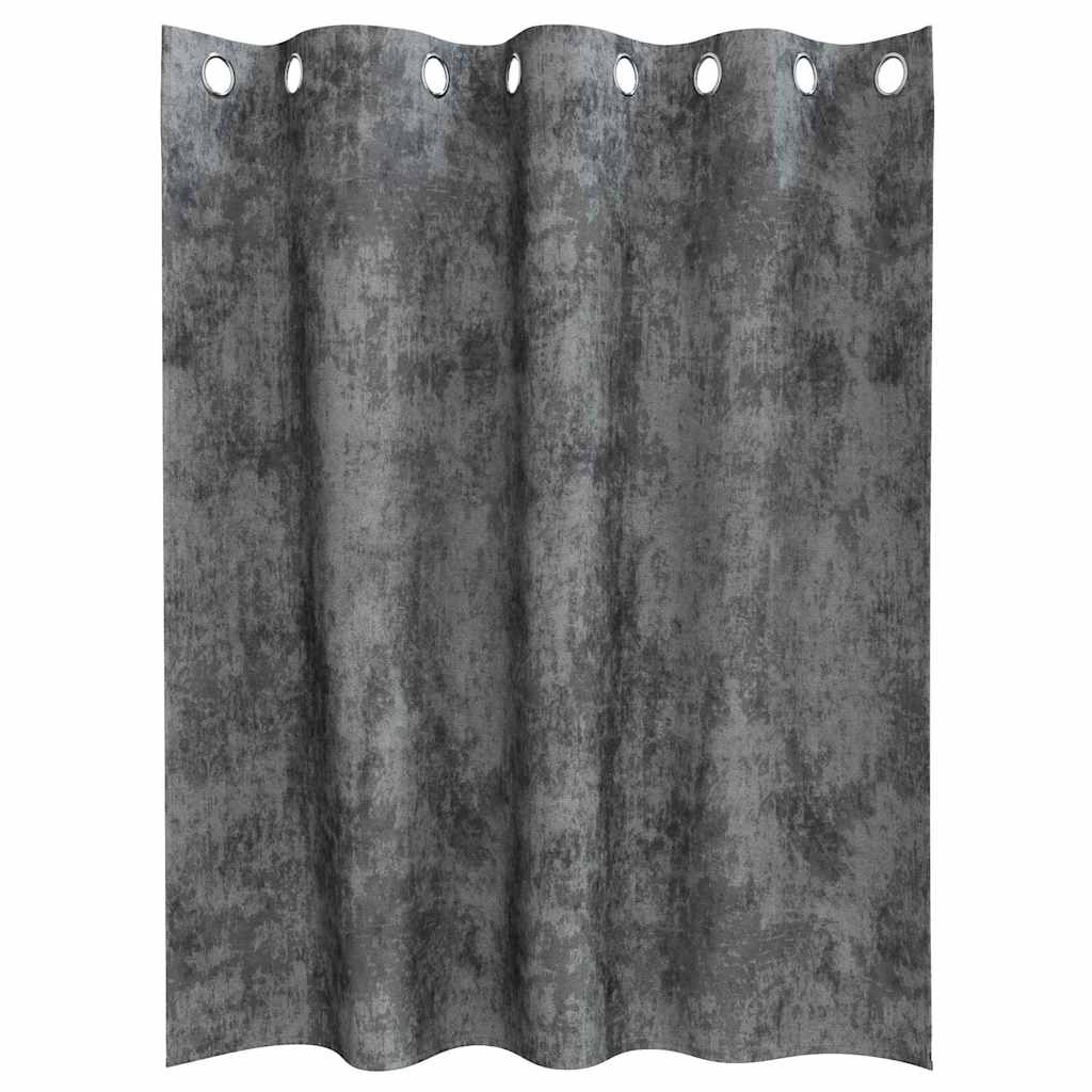 Tende in Velluto con tende 2 pcs Grigio 140 x 140 cm Velluto | homemem39