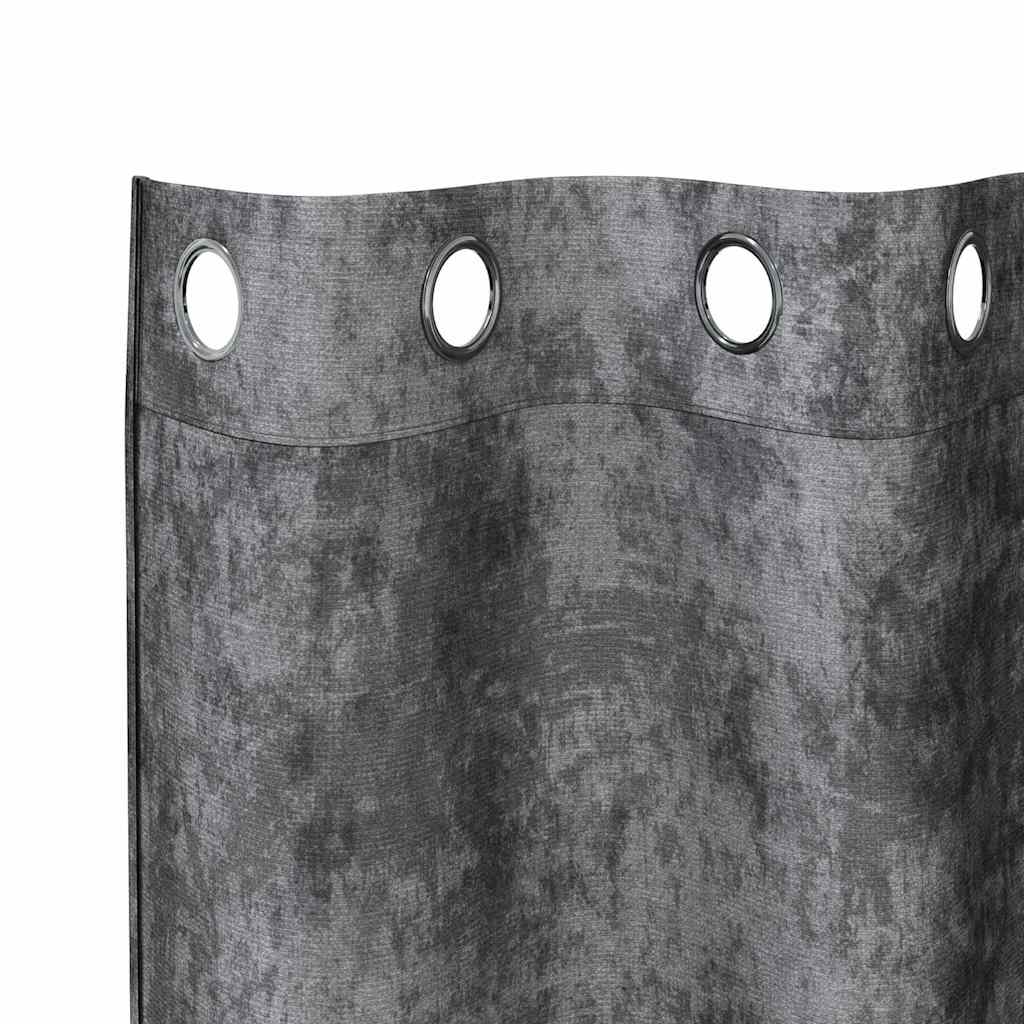 Tende in Velluto con tende 2 pcs Grigio 175 x 140 cm Velluto | homemem39