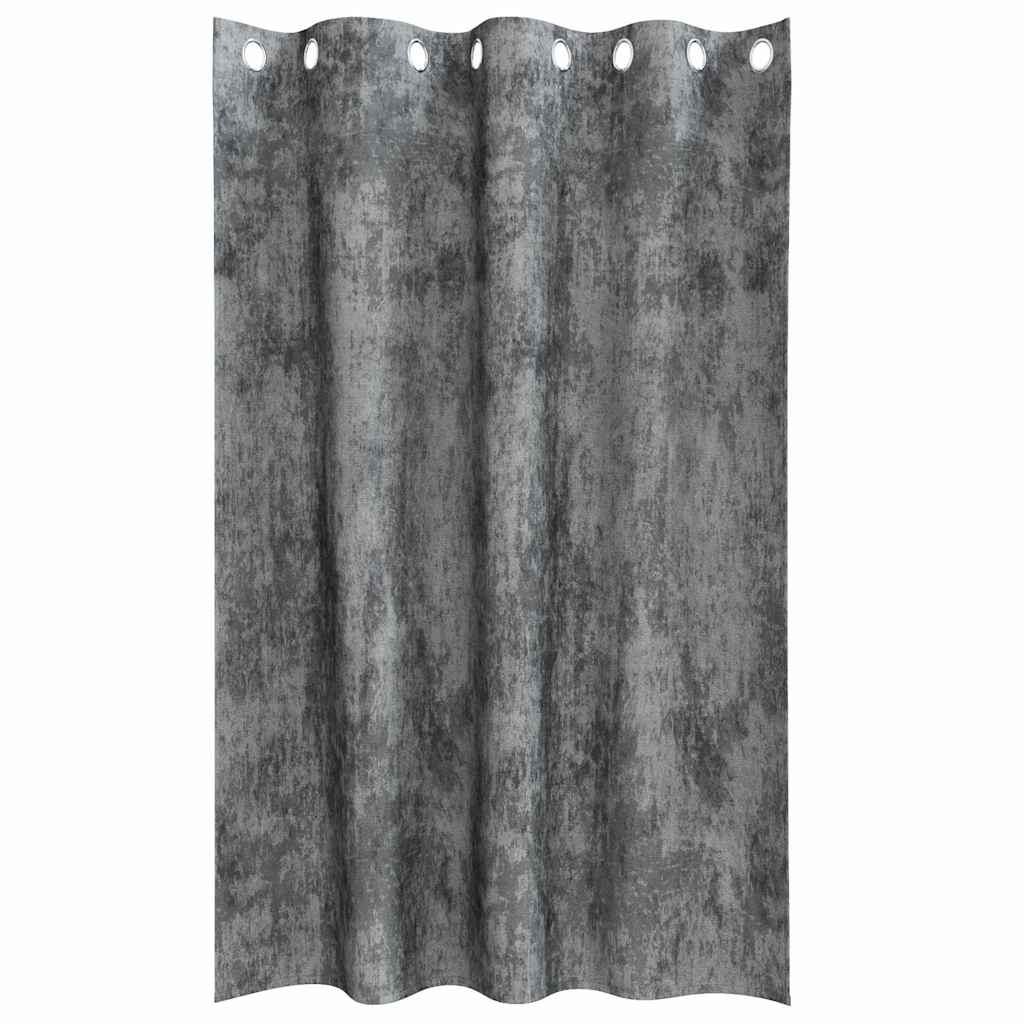 Tende in Velluto con tende 2 pcs Grigio 175 x 140 cm Velluto | homemem39