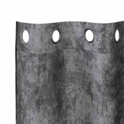 Tende in Velluto con tende 2 pcs Grigio 225 x 140 cm Velluto | homemem39