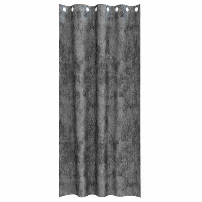 Tende in Velluto con tende 2 pcs Grigio 245 x 140 cm Velluto | homemem39