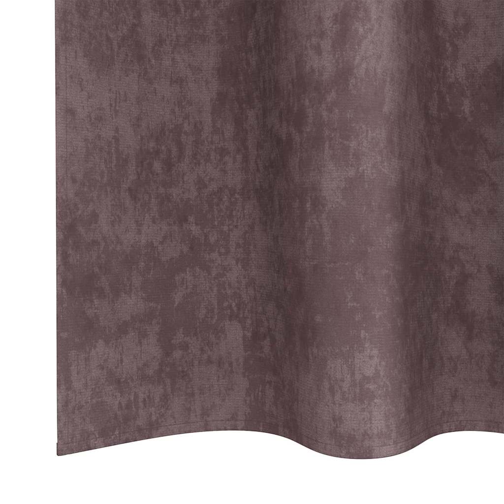 Tende in Velluto con tende 2 pcs Marrone 140 x 140 cm Velluto | homemem39