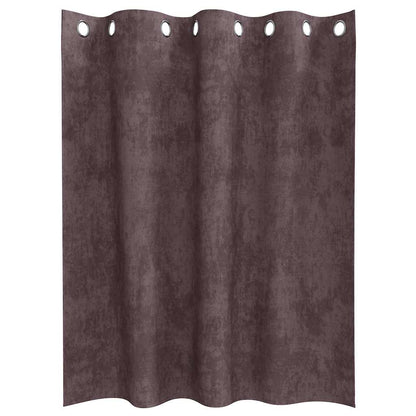 Tende in Velluto con tende 2 pcs Marrone 140 x 140 cm Velluto | homemem39