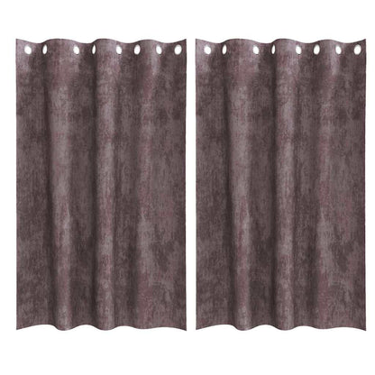 Tende in Velluto con tende 2 pcs Marrone 175 x 140 cm Velluto | homemem39