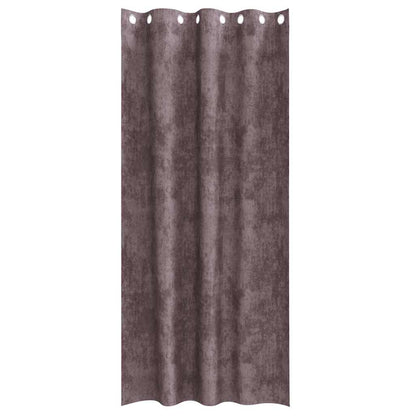 Tende in Velluto con tende 2 pcs Marrone 225 x 140 cm Velluto | homemem39