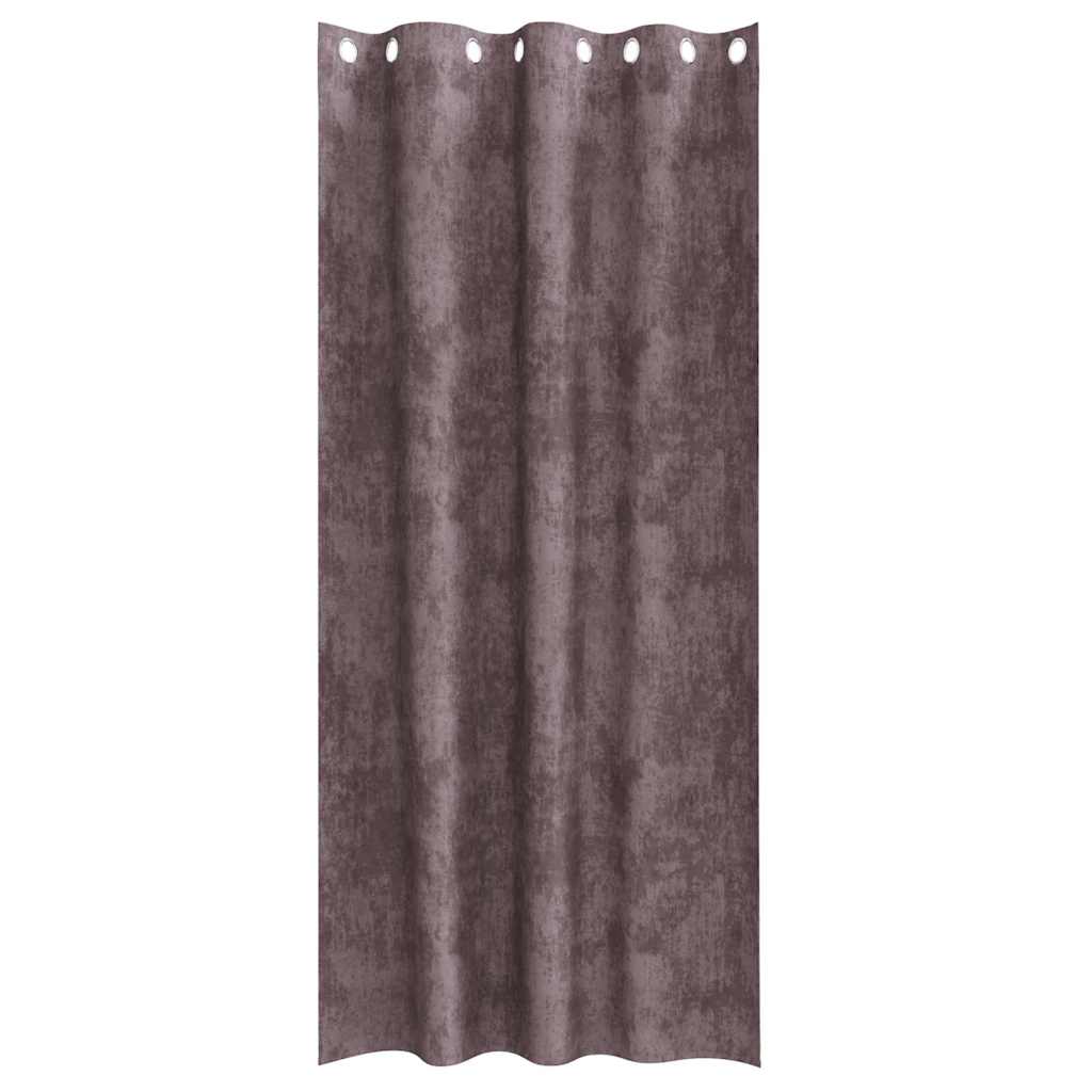 Tende in Velluto con tende 2 pcs Marrone 260 x 140 cm Velluto | homemem39