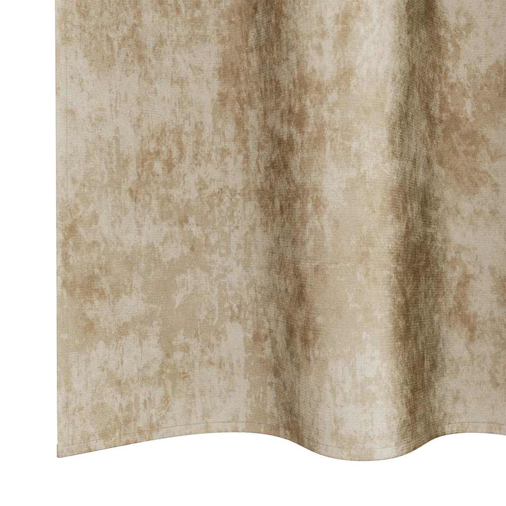 Tende in Velluto con tende 2 pcs Crema 140 x 140 cm Velluto | homemem39