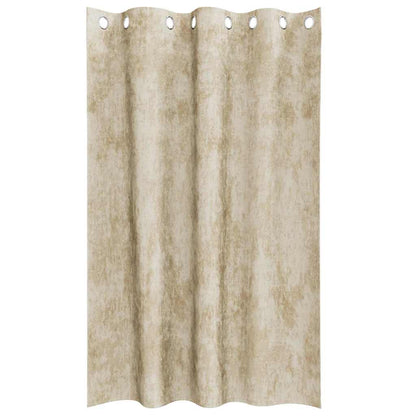 Tende in Velluto con tende 2 pcs Crema 175 x 140 cm Velluto | homemem39