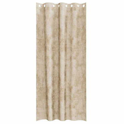 Tende in Velluto con tende 2 pcs Crema 245 x 140 cm Velluto | homemem39