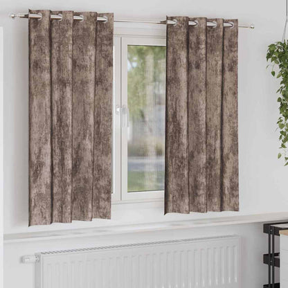 Tende in Velluto 2 pcs Cappuccino 175 x 140 cm Velluto | homemem39