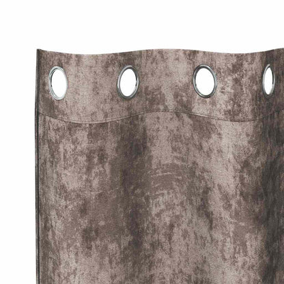 Tende in Velluto 2 pcs Cappuccino 225 x 140 cm Velluto | homemem39