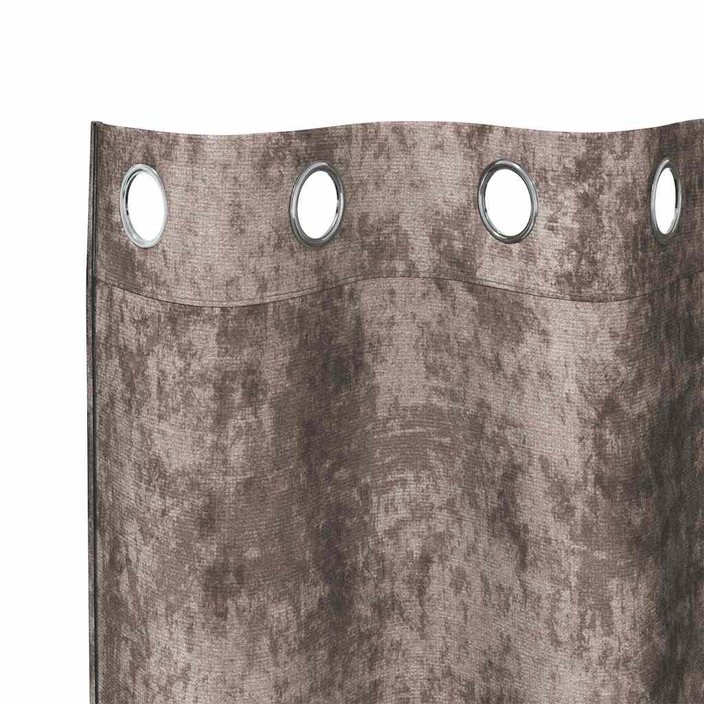 Tende in Velluto 2 pcs Cappuccino 245 x 140 cm Velluto | homemem39