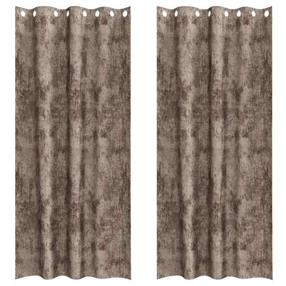 Tende in Velluto 2 pcs Cappuccino 260 x 140 cm Velluto | homemem39