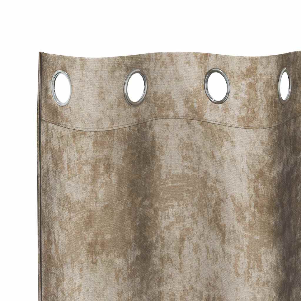 Tende in Velluto con tende 2 pcs Champagne 140 x 140 cm Velluto | homemem39