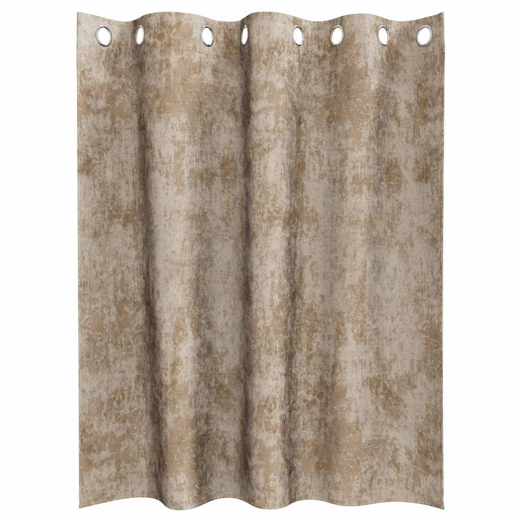 Tende in Velluto con tende 2 pcs Champagne 140 x 140 cm Velluto | homemem39