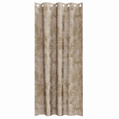 Tende in Velluto con tende 2 pcs Champagne 225 x 140 cm Velluto | homemem39