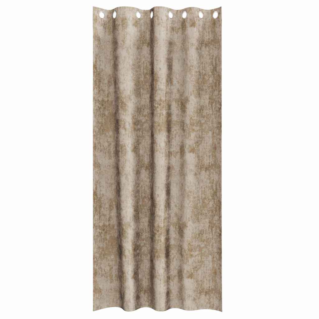 Tende in Velluto con tende 2 pcs Champagne 245 x 140 cm Velluto | homemem39
